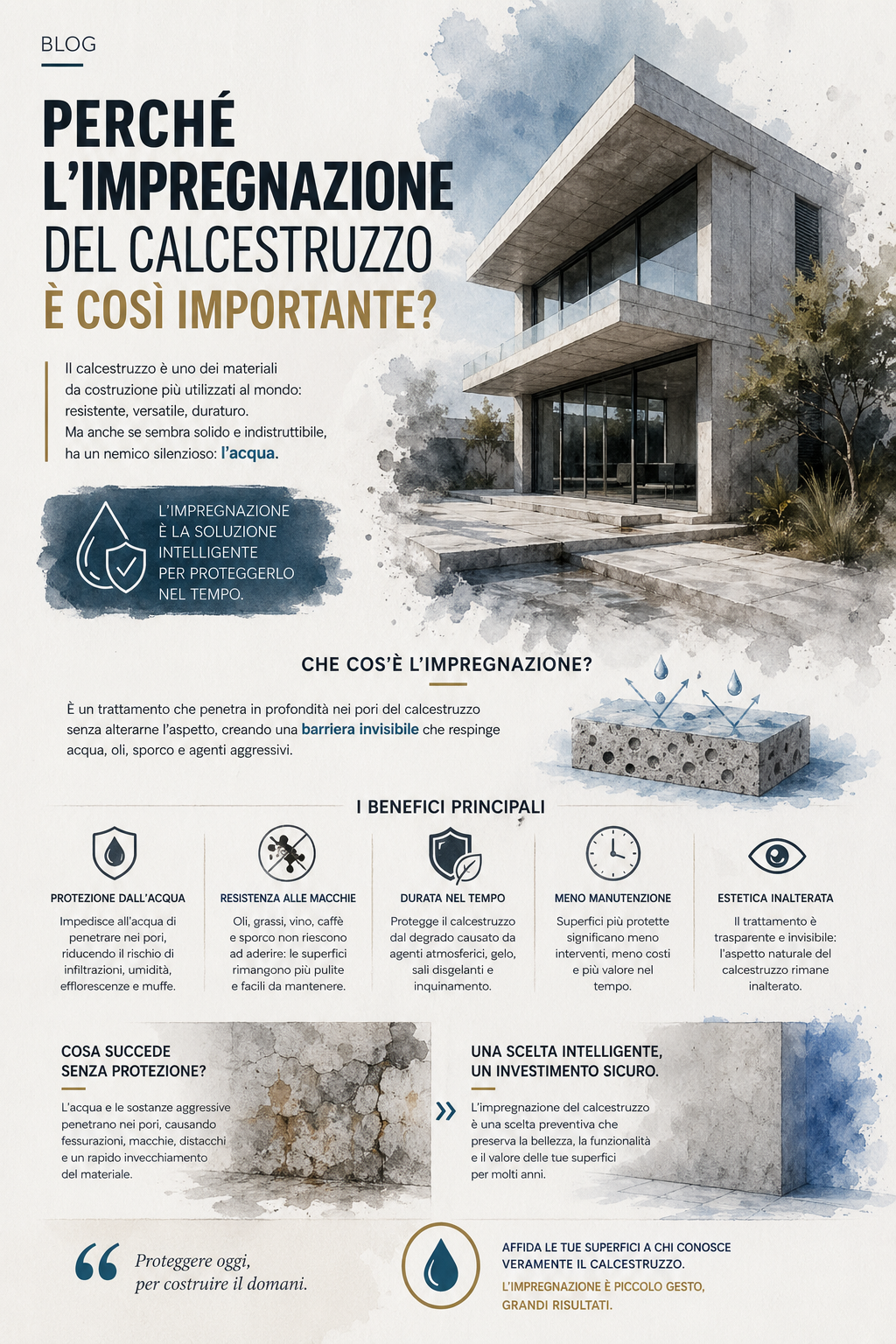 Perché l’impregnazione del calcestruzzo è così importante?