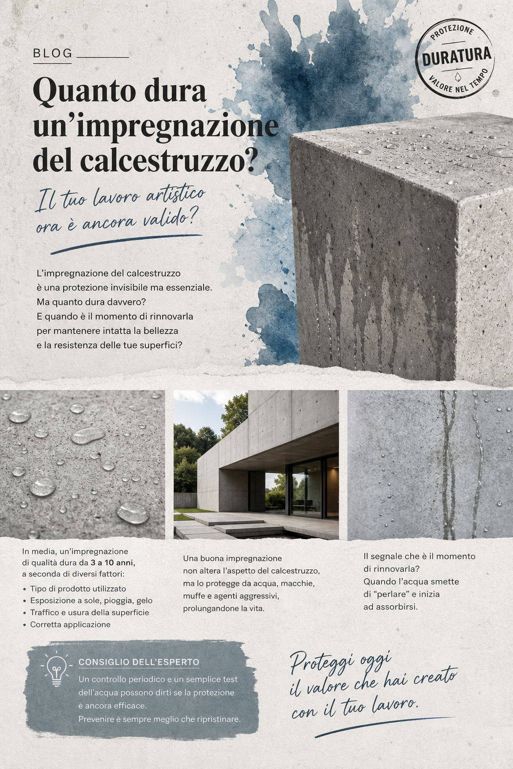 Quanto dura un’impregnazione del calcestruzzo?