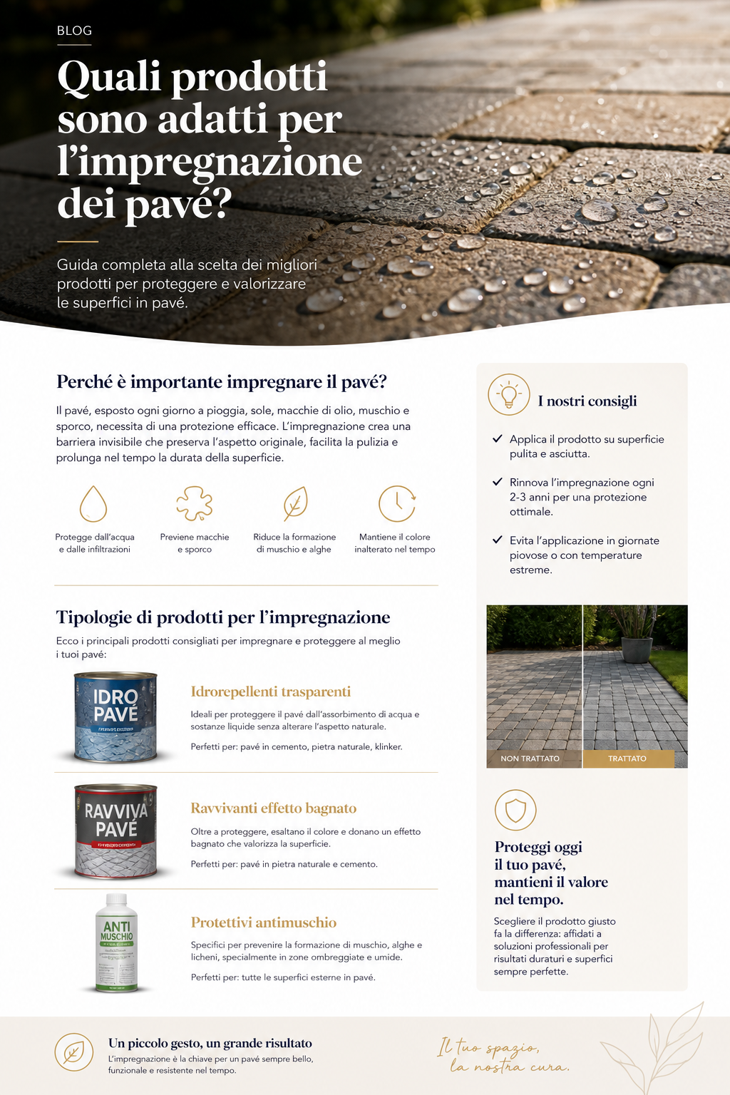Quali prodotti sono adatti per l’impregnazione dei pavé?